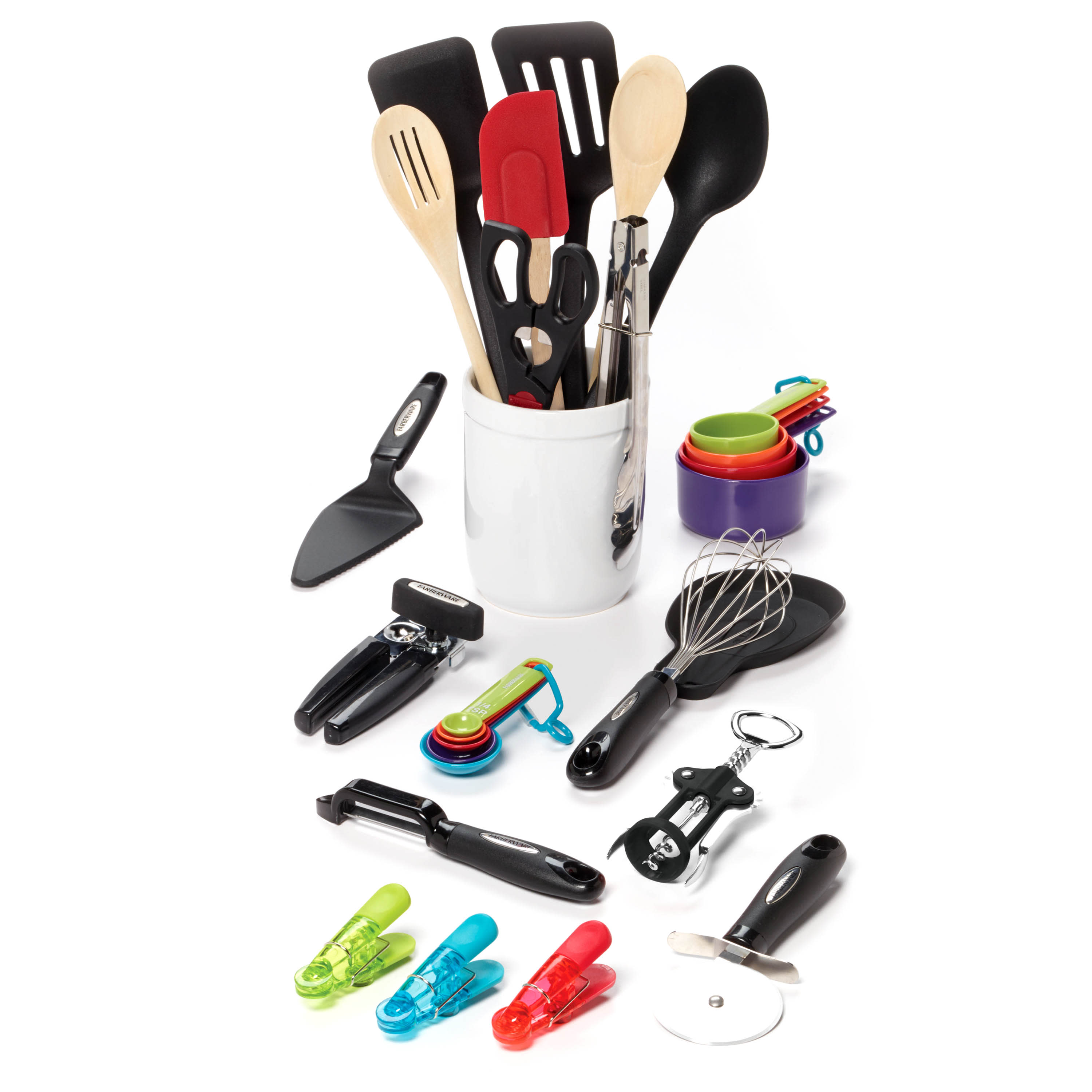 Kitchen Gadgets And Utensils - 28-piece multicolor kitchen utensil and gadget