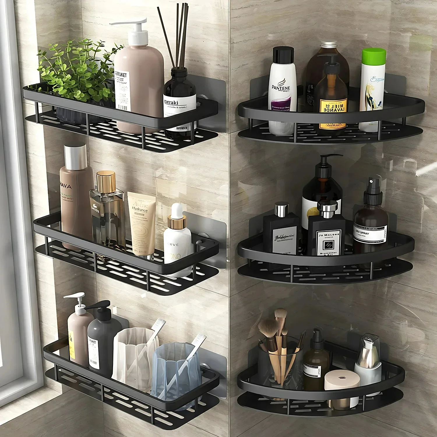 Kitchen Gadgets Storage Ideas - Bathroom Shelf Kitchen Storage Organizer Aluminum
