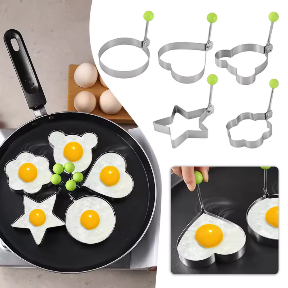 Kitchen Gadgets Store - 5 Style Egg Mold, Easy to