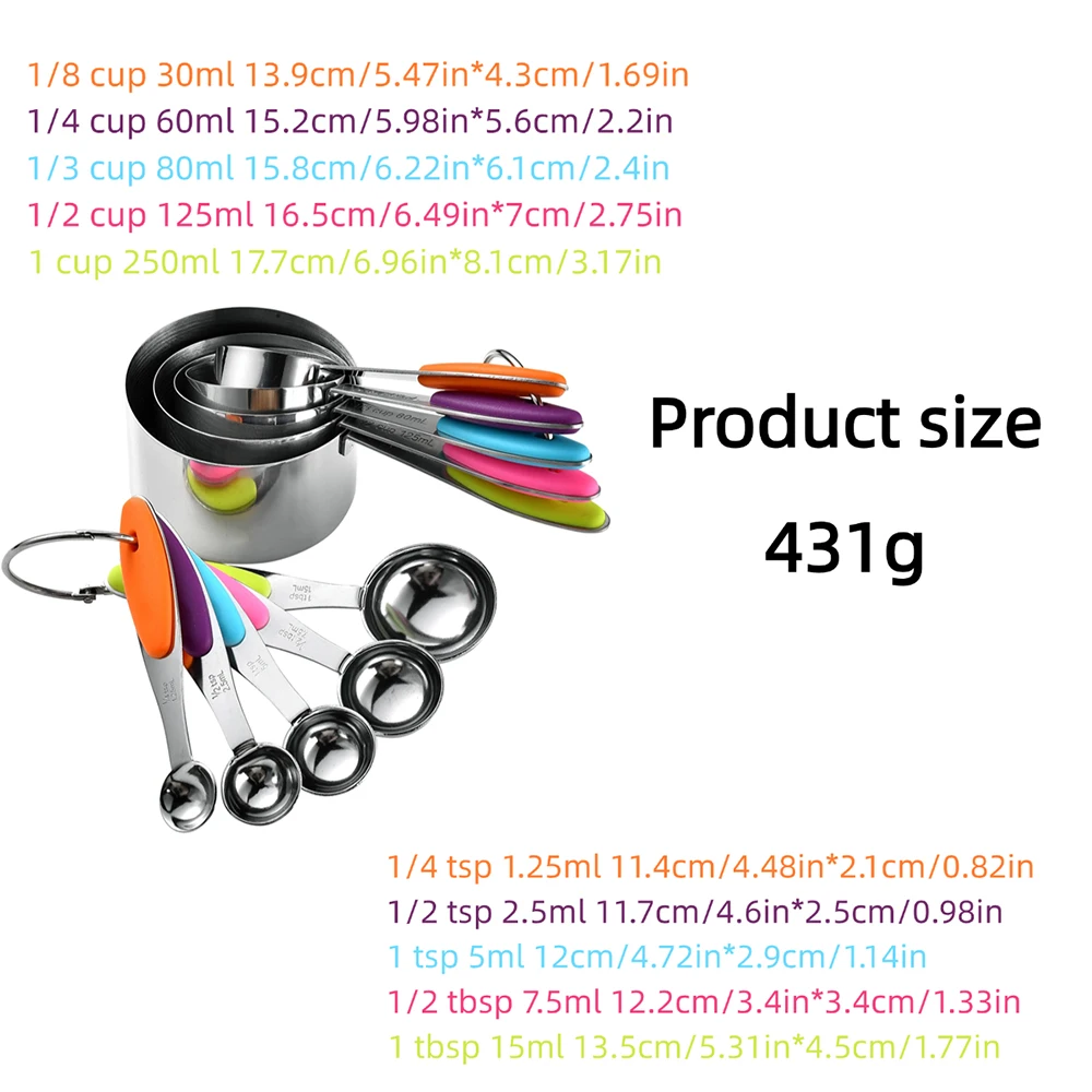 5/10Pcs Stainless Steel Measur - Kitchen Gadgets List 리뷰 및 가격