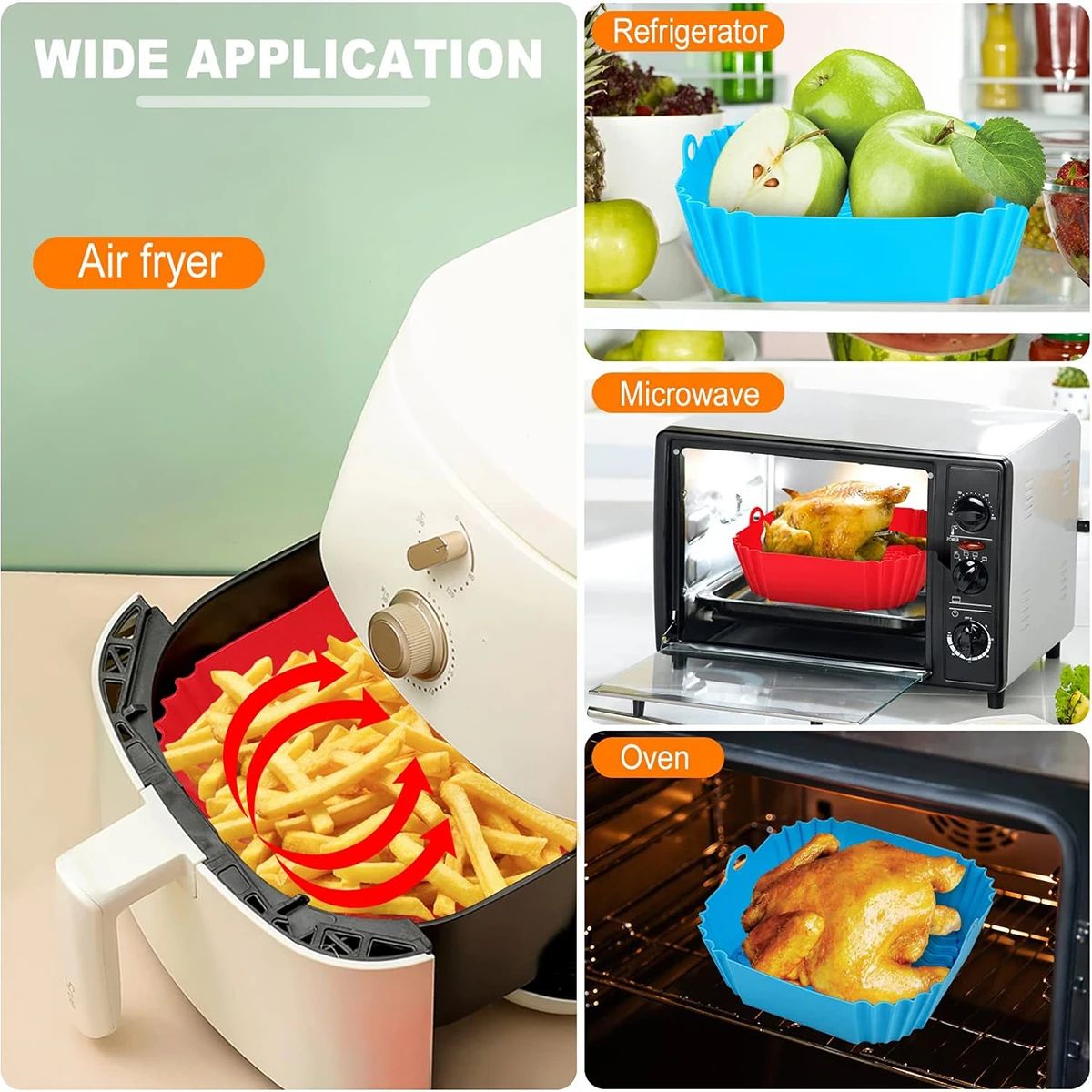 Air Fryer Silicone Liners Pot  - Kitchen Gadgets Baking 리뷰 및 가격