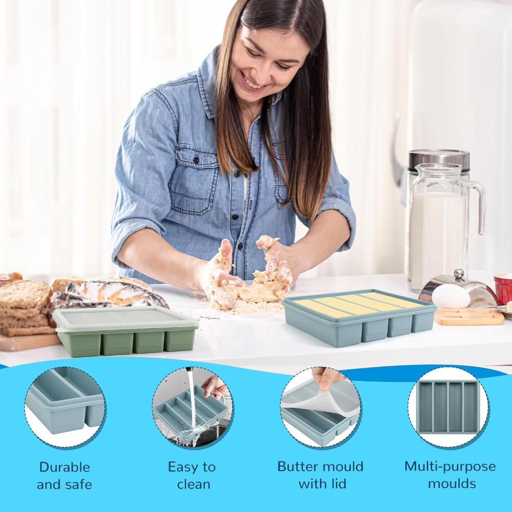 Silicone Freezer Trays with Li - Kitchen Gadgets Store 리뷰 및 가격