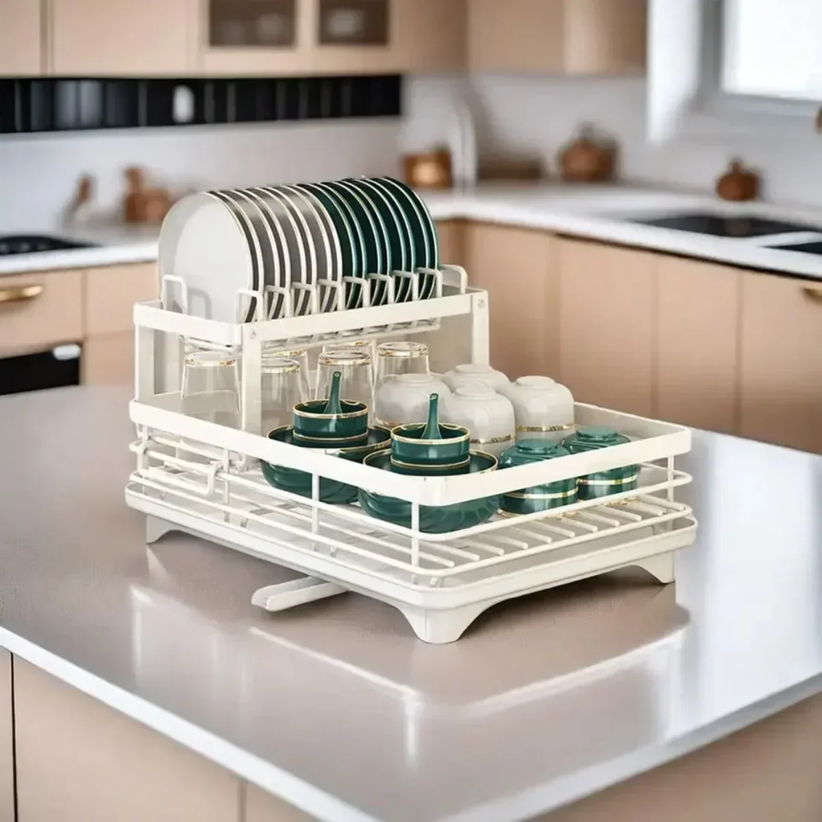 Double Layer Bowl Rack Adjusta - Kitchen Gadgets And Utensils 리뷰 및 가격