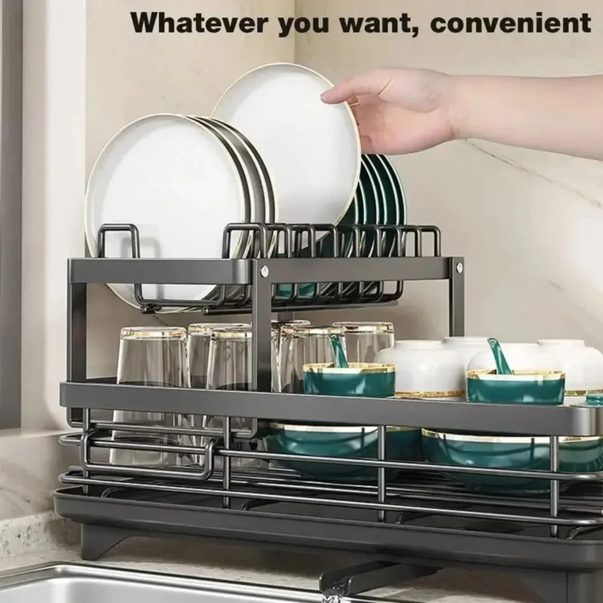 Double Layer Bowl Rack Adjusta - Kitchen Gadgets And Utensils 리뷰 및 가격