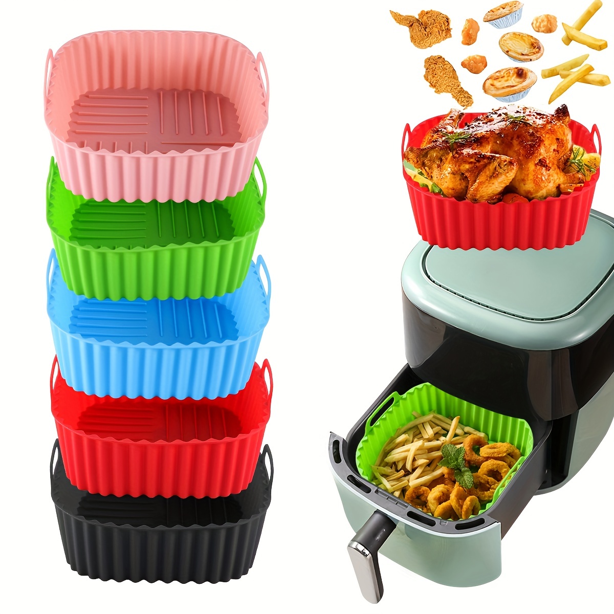1 square silicone air fryer li - Kitchen Gadgets Baking 리뷰 및 가격