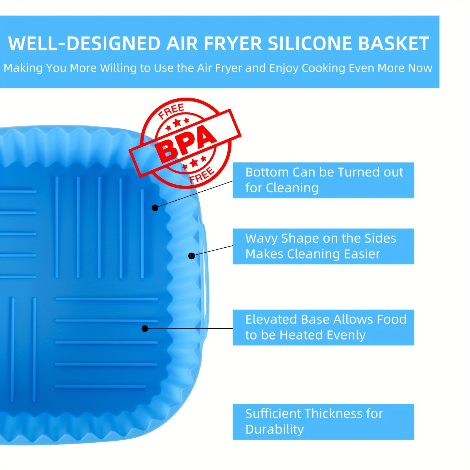 1 square silicone air fryer li - Kitchen Gadgets Baking 리뷰 및 가격