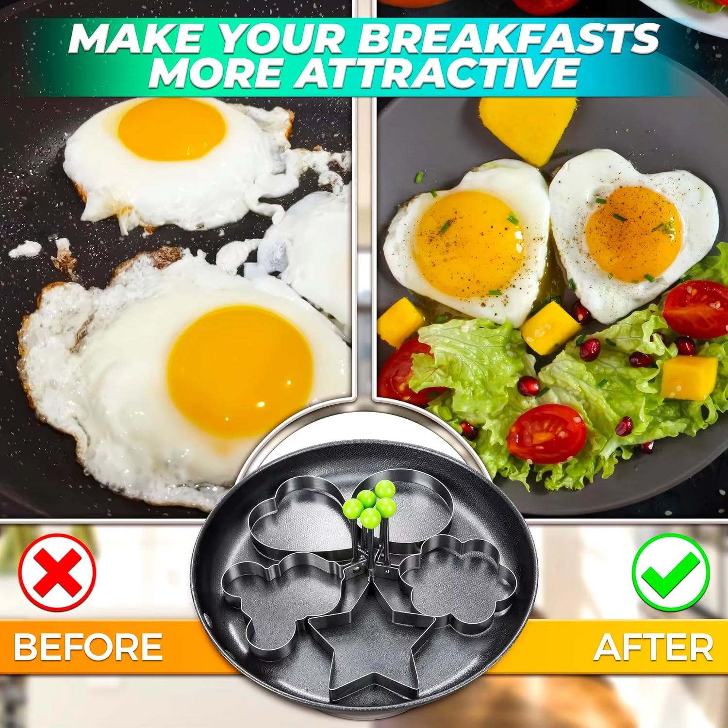 5 Style Egg Mold, Easy to Clea - Kitchen Gadgets Store 리뷰 및 가격