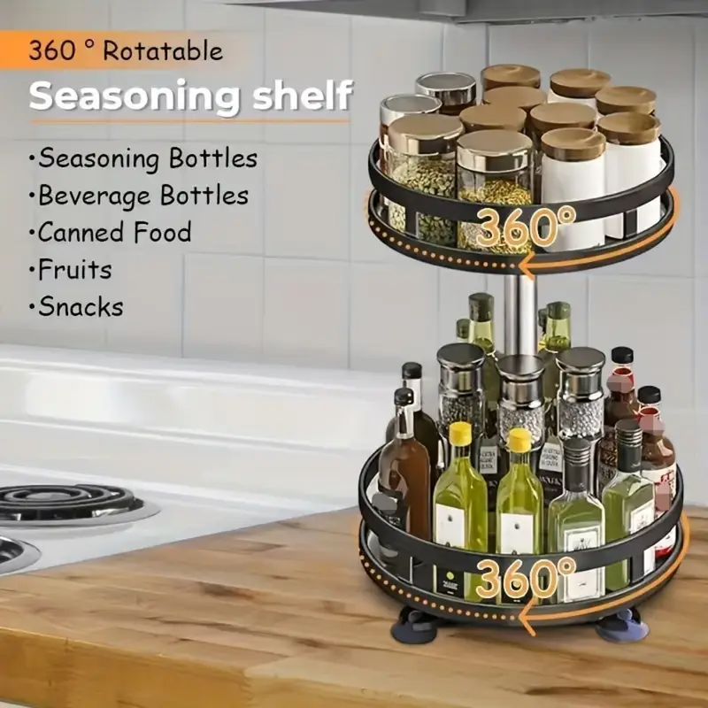 3-Tier Metal Rotating Organize - Kitchen Gadgets Storage Ideas 리뷰 및 가격